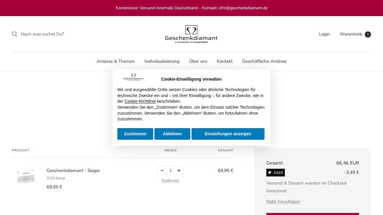 Bereinigter Prüfnachweis-Screenshot für Geschenkdiamant vom 25.07.2026, 22:41 Uhr